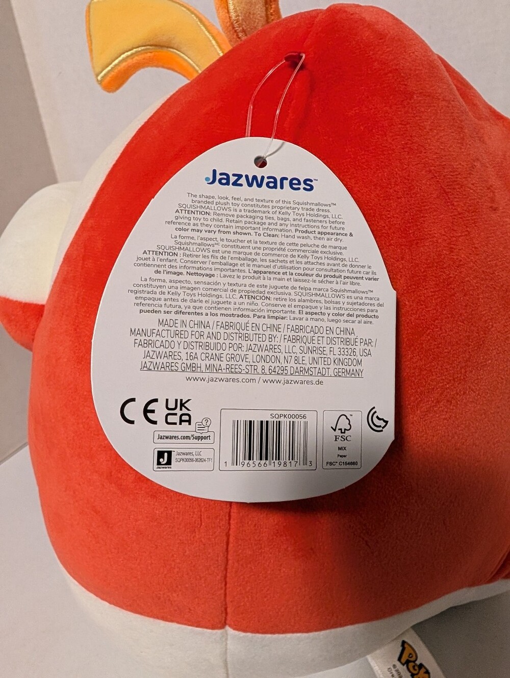 Pokemon Fuecoco Squishmallow Plush Character 10 Inch - Picture 3 of 7